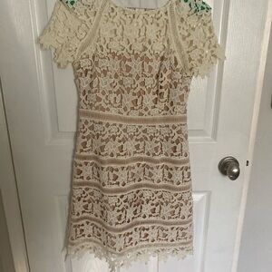 Eliza J Lace Overlay Dress